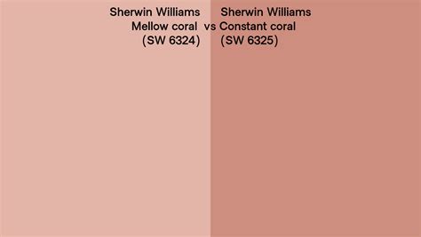 Sherwin Williams Mellow Coral Vs Constant Coral Side By Side Comparison