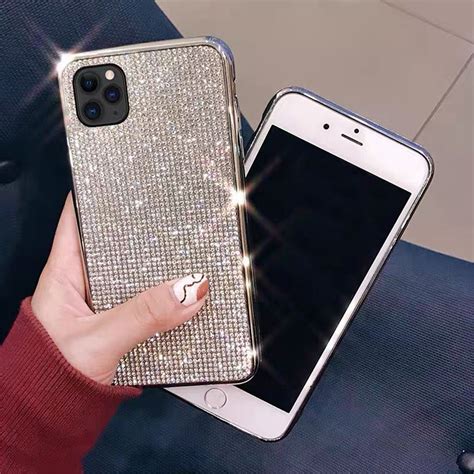 Rhinestone Iphone 12 Pro Max Case Luxury Rhinestone Glitter Etsy