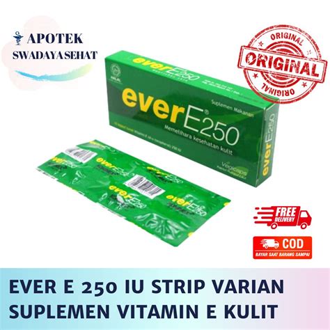 Jual Ever E Strip Isi Kapsul Lunak Vitamin E Iu Isi