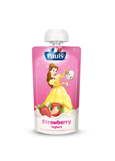 Pauls Disney Princess Strawberry Yoghurt Pouch