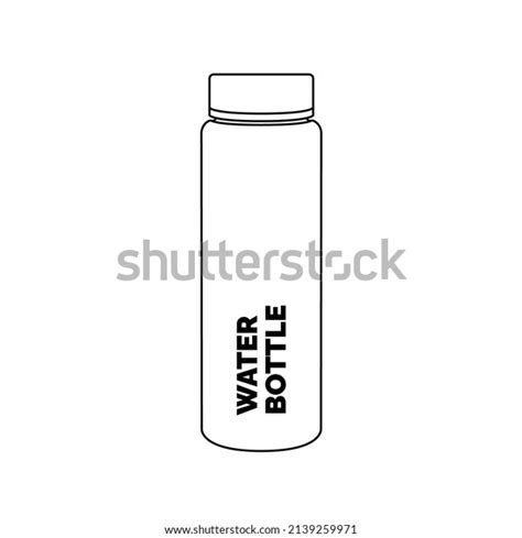 Water Bottle Outline Icon Illustration On Stock Vector Royalty Free