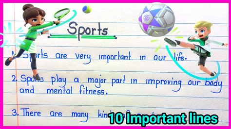 Lines On Sports Lines On Importance Of Sports Essay On Sports