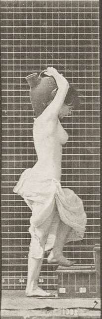 Semi Nude Woman Turning And Ascending Stairs Holding A Water Jar On Her Left Shoulder Rbm