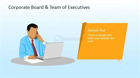 Executive With Phone And Laptop Clipart Slidemodel