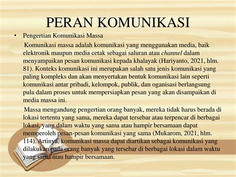 Solution Peran Dan Fungsi Komunikasi Massa Ppt Studypool