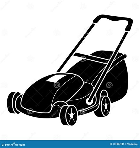 Lawn Mower Icon Simple Style Stock Vector Illustration Of Drawing