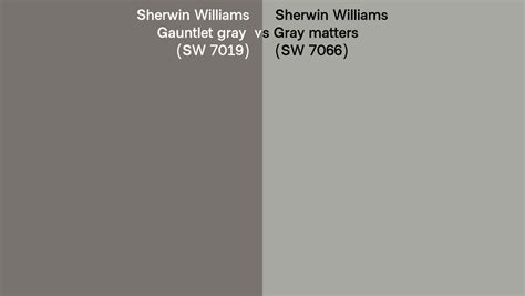 Sherwin Williams Gauntlet Gray Vs Gray Matters Side By Side Comparison