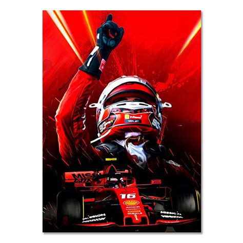 F1 Racing Driver Póster De Pared Ayrton Senna Lienzo Pintura Charles