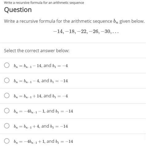 Answered Write A Recursive Formula For An Bartleby