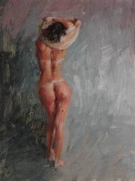 Just Undressing Oil Painting By Manuel Leonardi Artfinder