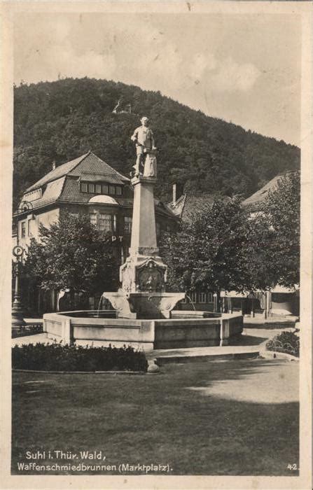 Suhl Thringer Wald Waffenschmiedbrunnen Marktplatz Nr Dd30105