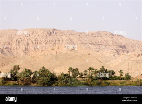 Village And Nature Along The Nile River In Egypt Stock Photo Alamy