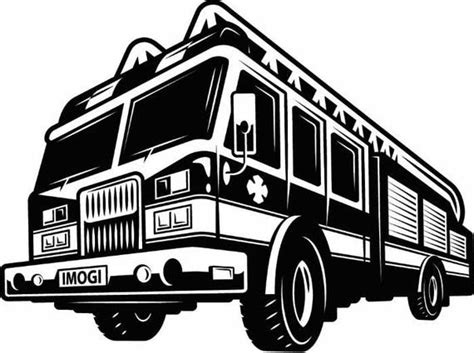 Fire Truck Silhouette SVG