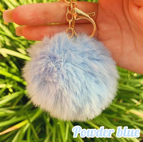 Pom Pom Keychain Etsy