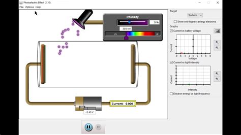 Phet Photoelectric Effect Simulation Youtube