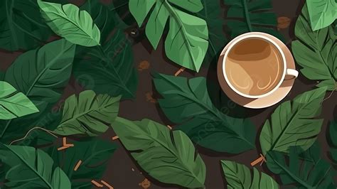 Coffee Culture Plant Background Illustration Coffee Plant Green