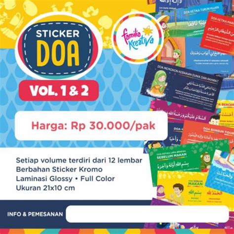 Jual Stiker Doa Familia Kreativa Ukuran Besar Shopee Indonesia