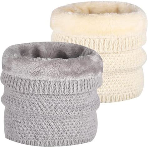 Lot De Cache Cou En Polaire Thermique Snood Charpe D Unisexe