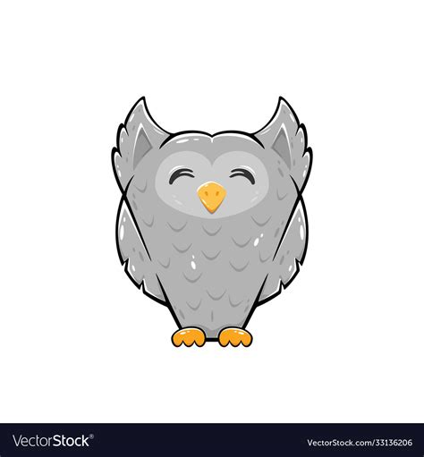 Happy Owl Royalty Free Vector Image Vectorstock