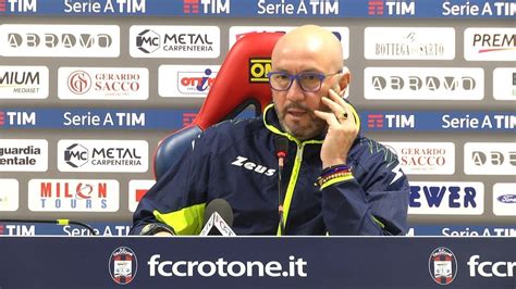 Verso CrotoneAtalanta Mister Zenga In Conferenza F C Crotone