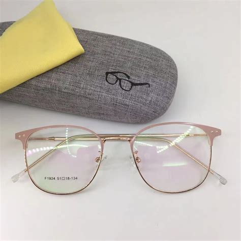 Anti Radiation Metal Frame Eyeglasses For Unisex Replaceable Lens Good Quality F1924 Shopee