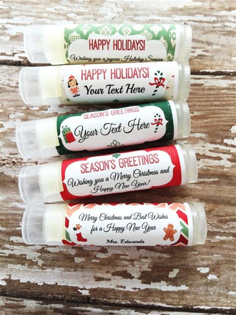 Christmas Party Favors Set Of 5 Christmas Lip Balm Etsy Christmas