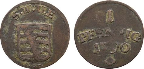 Sachsen Weimar Eisenach Cu Pfennig Lst Carl August