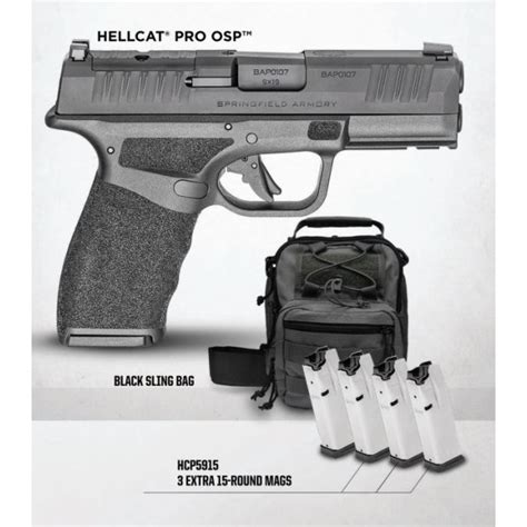 Springfield Hellcat Pro Osp Mm Pistol W Mags Sling Bag