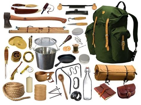 Vintage Style Bushcraft Kit The Simplicity Of Wood Canvas Leather