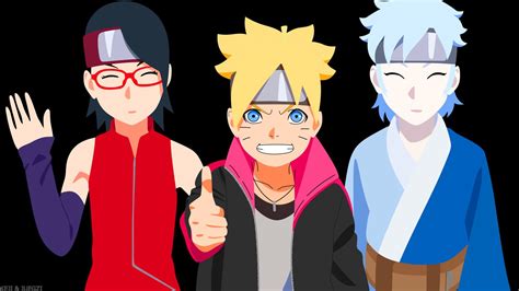 Papel De Parede Hd Para Desktop Anime Naruto Minimalista Sarada