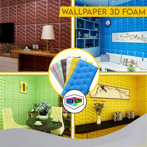 Jual Wd Wallpaper Stiker D Foam Headboard Dinding Busa Wall Foam