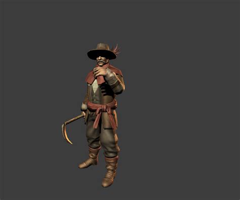 Artstation Medieval Worker Farmer Male Game Assets