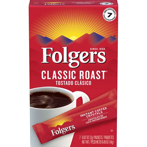 Buy Folgers Classic Roast Instant Coffee Single Serve Packets Online