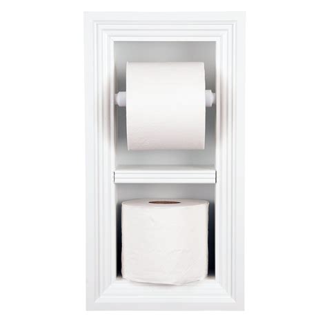 Brentwood 5 Recessed Wood Double Toilet Paper Holder Qs