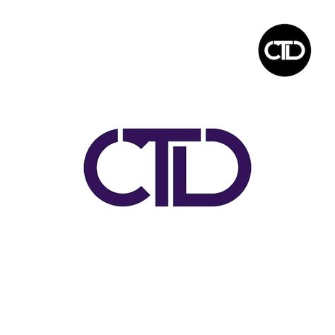 Conception Du Logo De La Lettre Monogramme Ctd Vecteur Premium