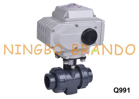 Upvc Cpvc Pvc Electric Actuator Operated Ball Valve Dn25 24v 220v