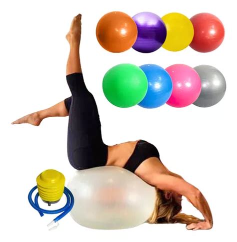 Bola Suiça 65cm Bomba Para Pilates Yoga Fisioterapia Parcelamento