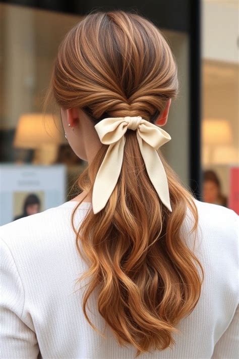 Cute Hairstyles To Rock Any Day Of The Week Effortless Bow Half Up