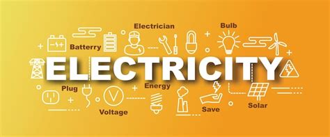 Electricity Vector Trendy Banner Premium Vector