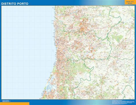 Mapa Distrito Porto Mapas Parede Portugal