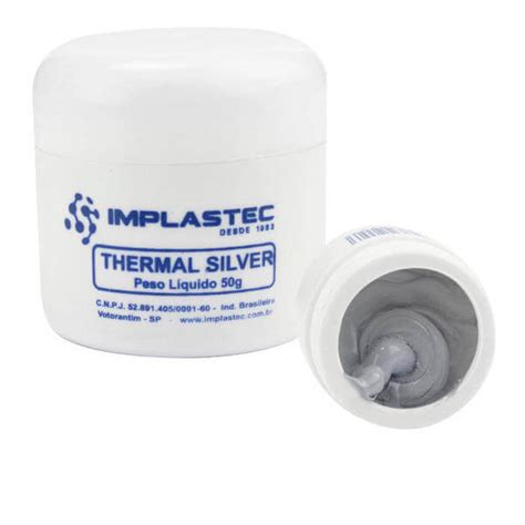 Pasta Térmica Prata Thermal Silver Pote 50g Implastec T A Distribuidora