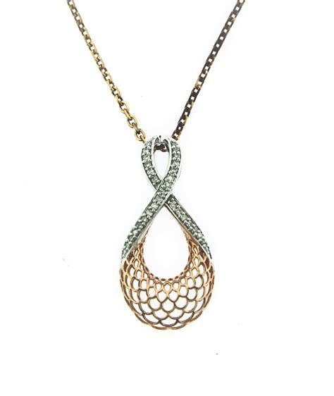 Two Tone Fancy Filigree Knot Pendent