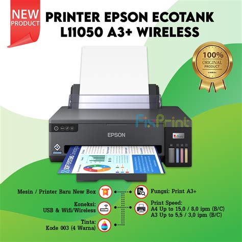 Jual Printer Epson EcoTank L11050 A3 Wireless Pengganti Printer L1300