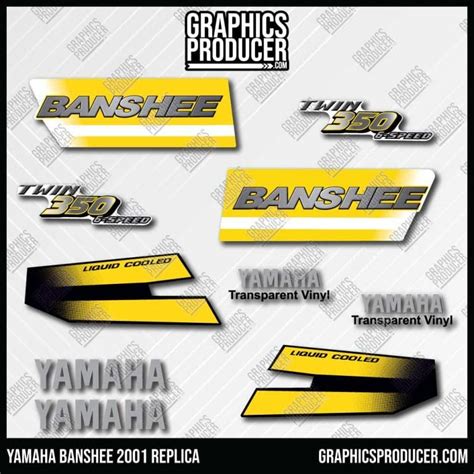 Yamaha Banshee Decals Stickers 2001 Replica Graphics Producer