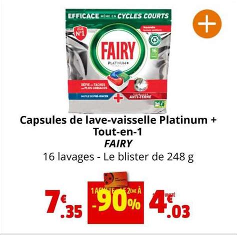 Promo Capsules De Lave Vaisselle Platinum Tout En Fairy Chez