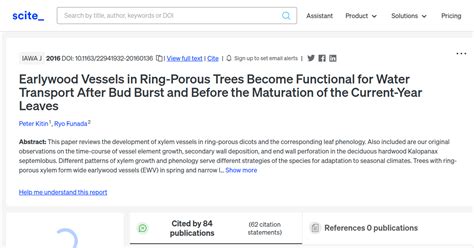 Earlywood Vessels In Ring Porous Trees Become Functional For Water