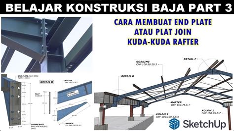 Belajar Konstruksi Baja Part 3 Cara Membuat End Plat Atau Plat Join