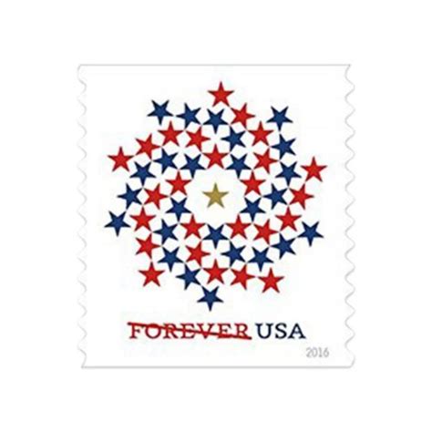 2016 USPS Stars Red Blue Forever Stamps