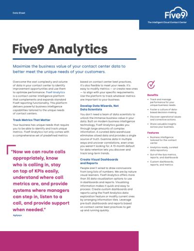 Five9 Analytics Five9