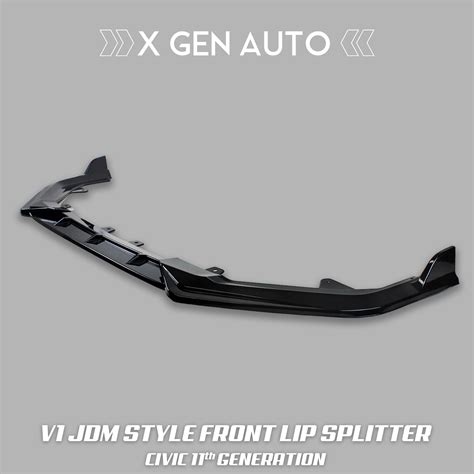 [civic 11th] V1 Jdm Style Front Lip Splitter Xgenauto